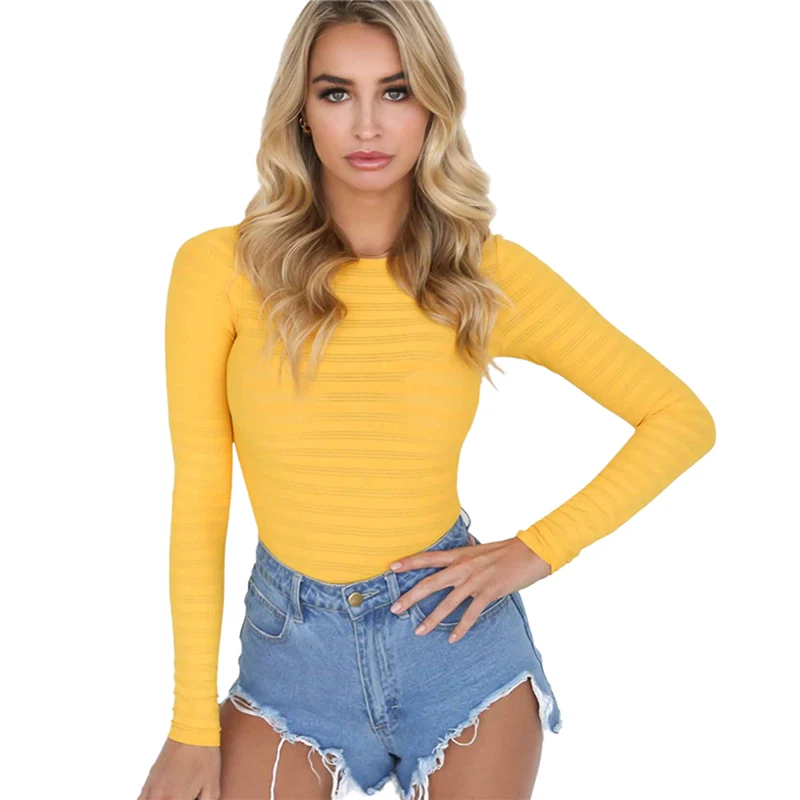 Buy Sexy Autumn Winter Bodysuit Womens Long Sleeve
