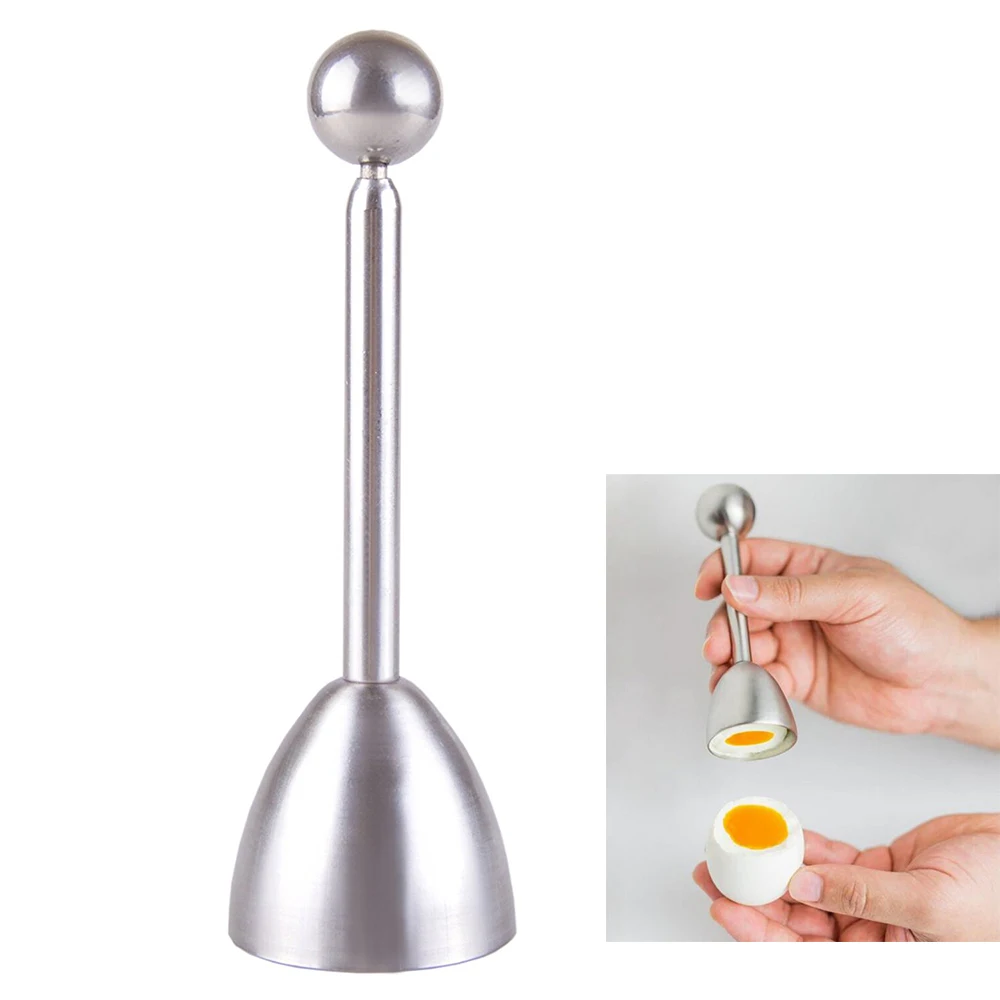 Творческий кухонный обеденный яйцо Топпер резак нож для ракушек серебро яйцо молоток из нержавеющей стали вареное, сырое оболочки открытые инструменты