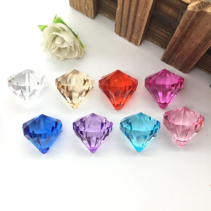 

156#/ 8pcs / Transparent Acrylic Pendants for Curtains, Drop, Mixed Color, about