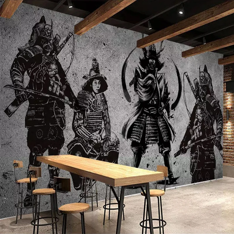 Papel Pintado De Murales Personalizados 3d Samurai Japones Pared