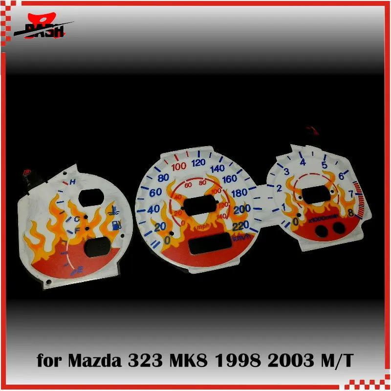 

DASH EL Glow Gauge for Mazda Premacy 323 MK8 Lynx Laser Tierra 1998 2003 Manual Transmission Sound Activated Flame design