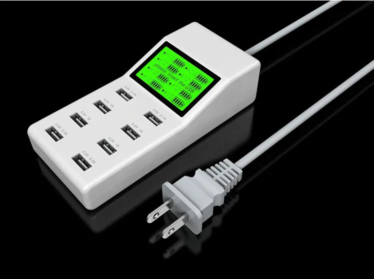

Multi-port charger smart socket row plug multi-function 8-port USB plug mobile phone tablet charging head