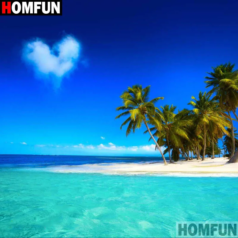 Алмазная живопись HOMFUN Морской пейзаж алмазная вышивка с полными