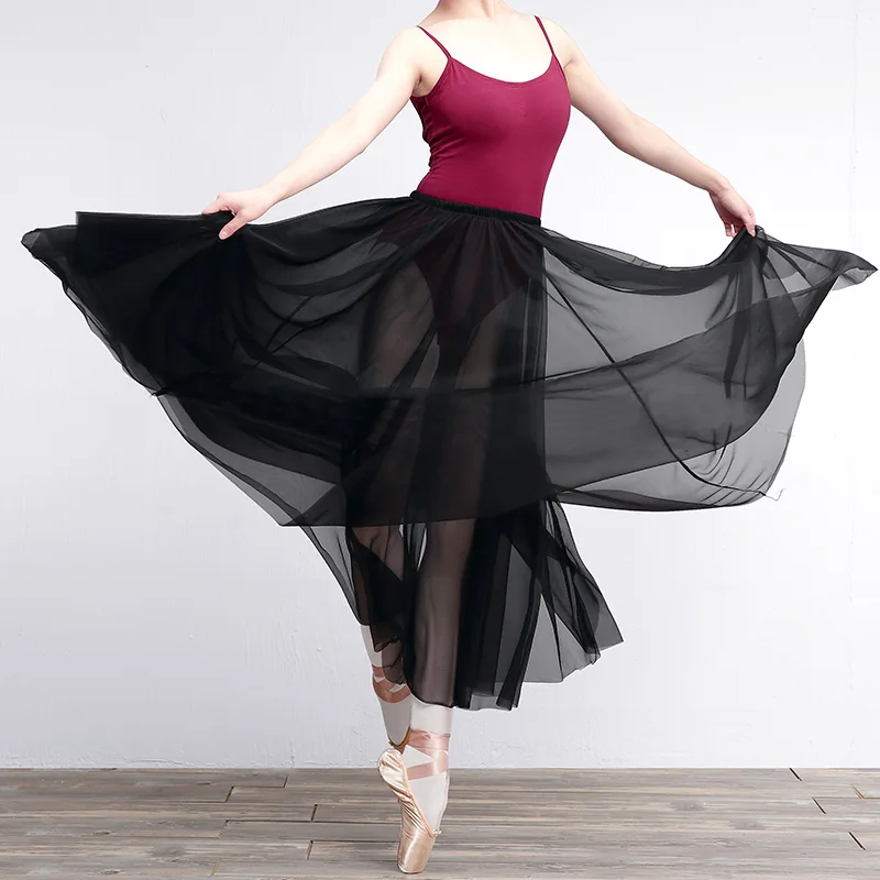 Buy Adults Long Ballet Skirt Women Lyrical Soft Mesh