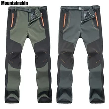 2017 New Winter Men Women Hiking Pants Outdoor Softshell Trousers Waterproof Windproof Thermal for Camping Ski Climbing RM032
