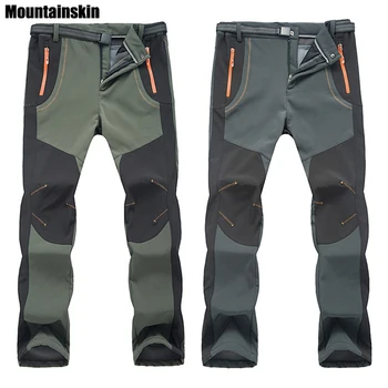 2020 New Winter Men Women Hiking Pants Outdoor Softshell Trousers Waterproof Windproof Thermal for Camping Ski Climbing RM032 new outdoor pants men women camping hiking mujer softshell pantalon hombre climbing camouflage thermal trekking hunting trousers