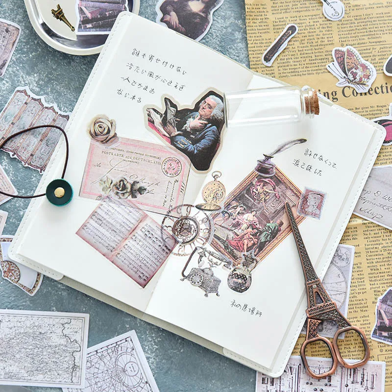 

Mohamm Medieval Stickers Scrapbooking Flakes Custom Journal Diary Paper Vintage Stationery Sticker