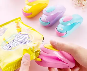 

Portable Household Mini Sealing Machine Kitchen Storage Snacks Plastic Pressure Heat Sealing Machine Bag Clips Hot Sale