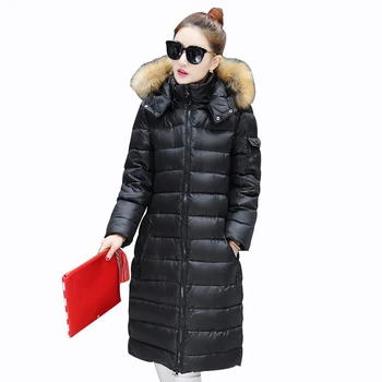 

Rlyaeiz Oversize 5XL Fashion Winter Cotton Jacket 2018 Winter Jacket Women Fur Collar Hooded Slim Parka Long Warm Coat For Women