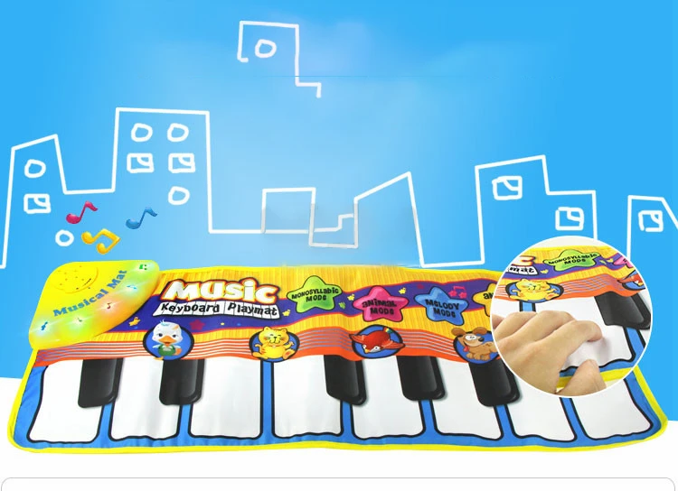 Large Baby Musical Carpet Keyboard Playmat Music Play Mat Piano Early Learning Educational Toys For Children Kids Puzzle Gifts Baby Rattles Mobiles Aliexpress