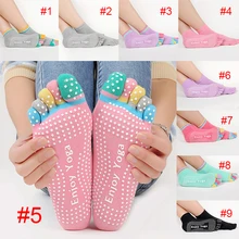 Новинка года; дизайнерские носки; нескользящие хлопковые носки с 5 пальцами для занятий пилатесом; Meias Calcetines Mujer