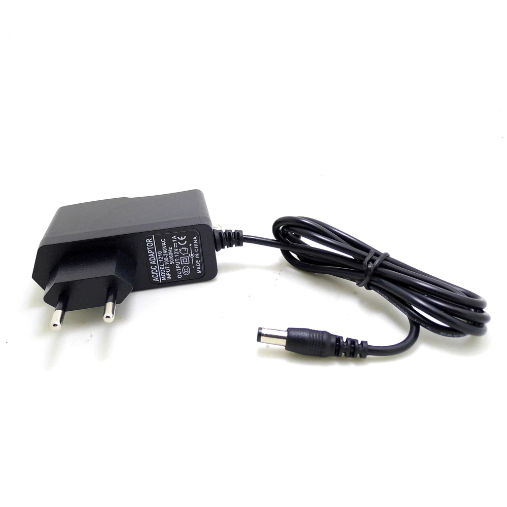 ЕС Plug AC/DC адаптер питания зарядное устройство адаптер питания для камеры видеонаблюдения AC 100-240V DC 12V 1A(2,1 мм* 5,5 мм