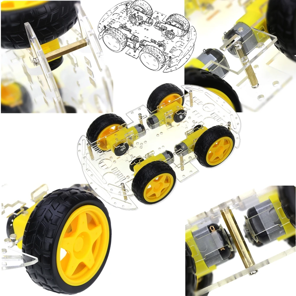 

4WD Bluetooth Multi-functional DIY Smart Car for arduino Robot Education UNO R3 Starter Kit