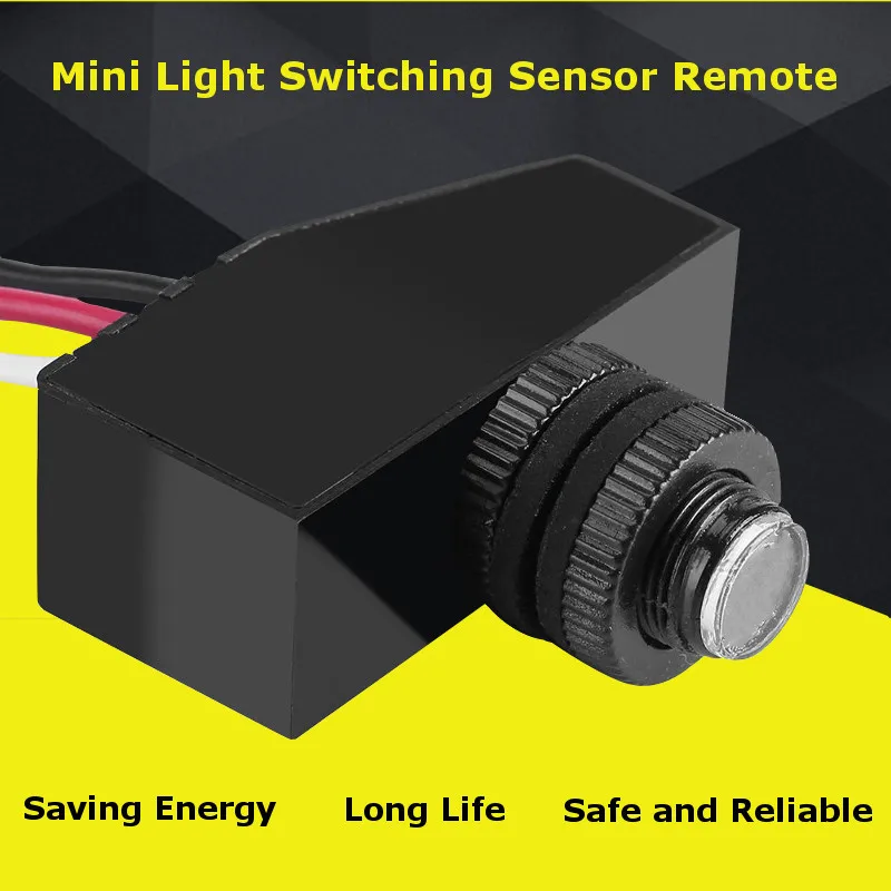 

Smuxi 12V Photocell Switch Mini Light Switching Sensor Remote Photocell Dusk To Till Dawn Automatic Control Light Time Switch