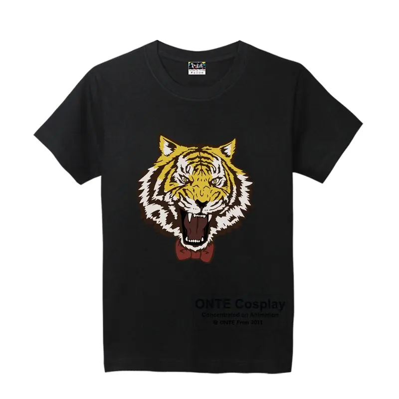 

Japan Anime Yuri on Ice Cosplay T-shirts Yuri Plisetsky Tiger 100% Cotton T-shirt Men Tops Summer Tees Costumes XS to XL