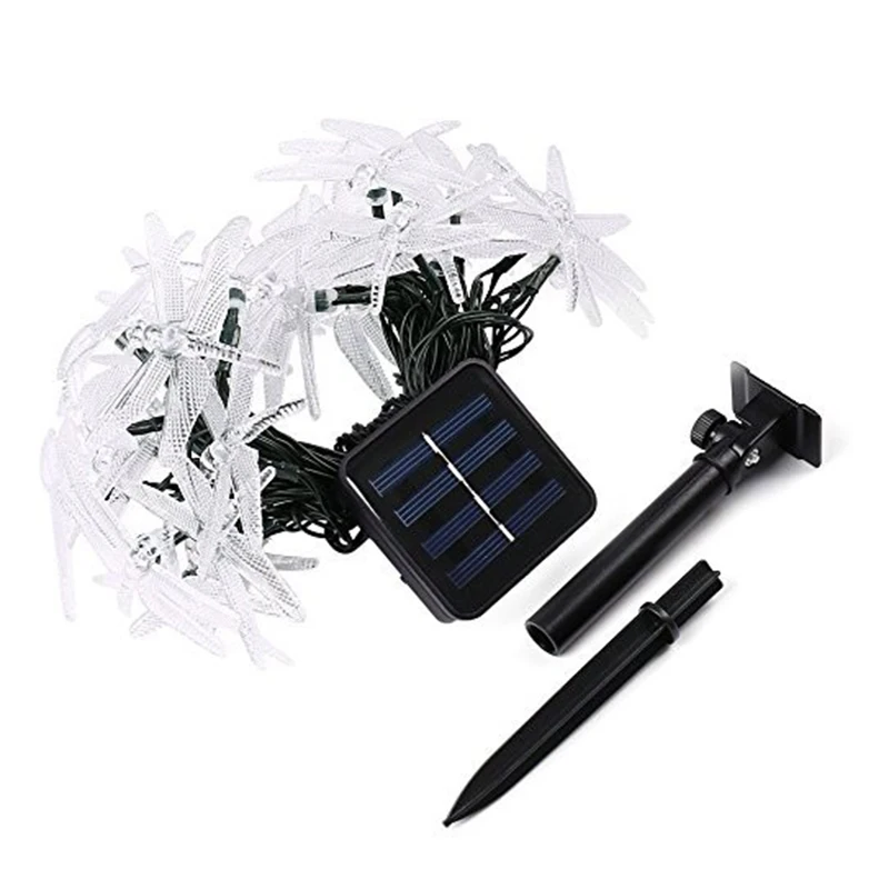 

4 meter 20LED solar Dragonfly festival decoration lamp series Halloween outdoor waterproof decorative lamp string