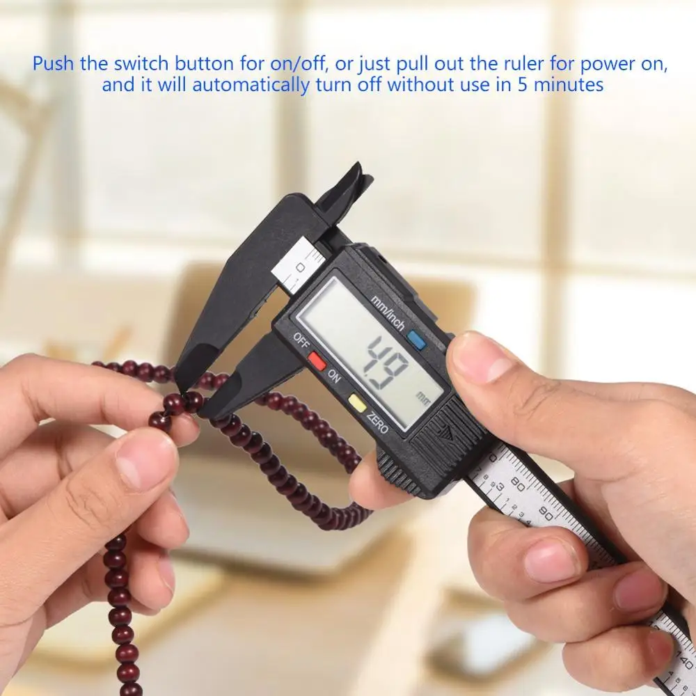 

Digital Vernier Caliper w/ Extra Large LCD Screen for Measuring Inside Outside Depth Steps Measuring Tool