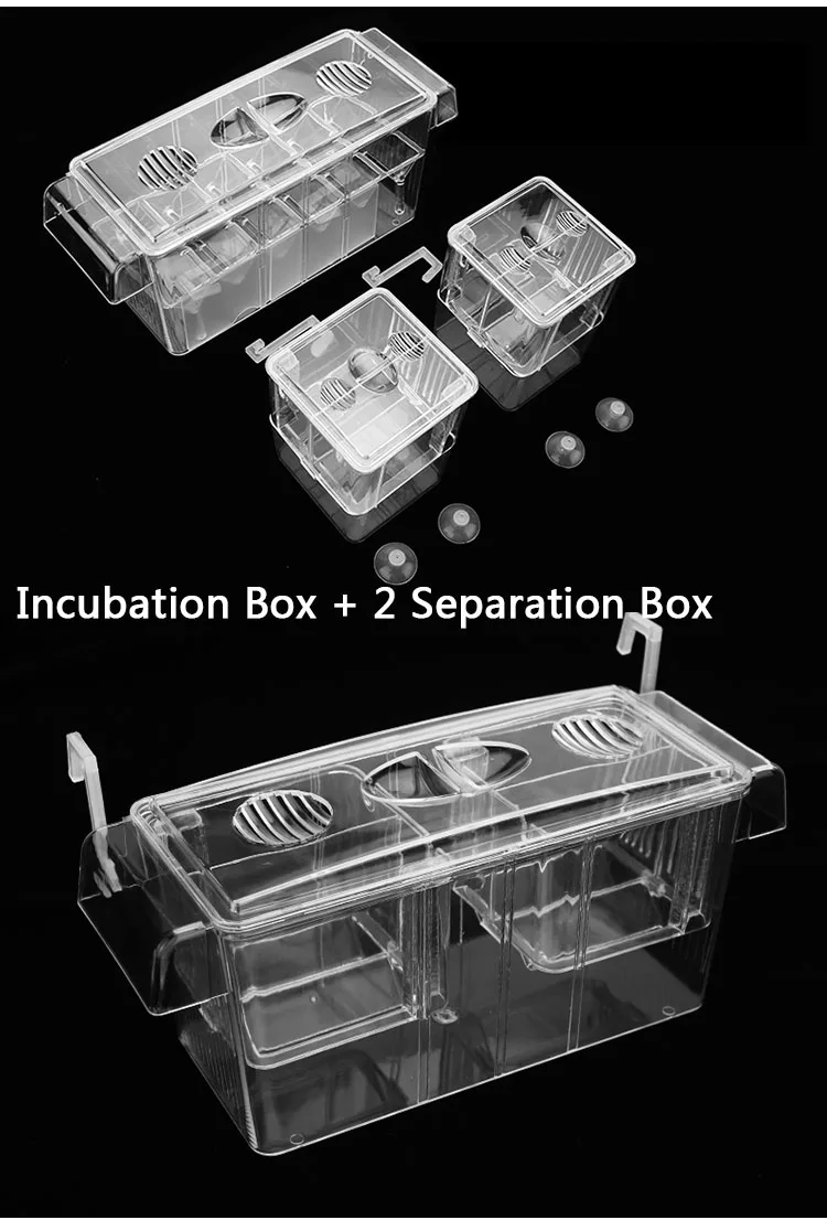 Внешняя изолирующая коробка для разведения, акриловая аквариумная настольная коробка для разведения, двухслойная многофункциональная Удаленная коробка для матери, рыбы, гуппыбетта