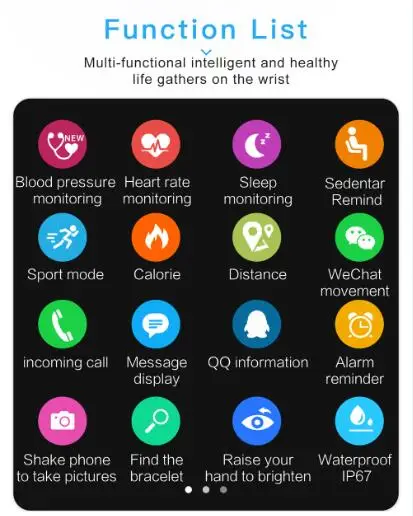RUIJIE Smart Watch IP67 Waterproof Activity Fitness Tracker Bracelet Heart Rate Monitor Blood Pressure Men Women Smartwatch RUIJIE Smart Watch IP67 Waterproof Activity Fitness Tracker Bracelet Heart Rate Monitor Blood Pressure Men Women Smartwatch
