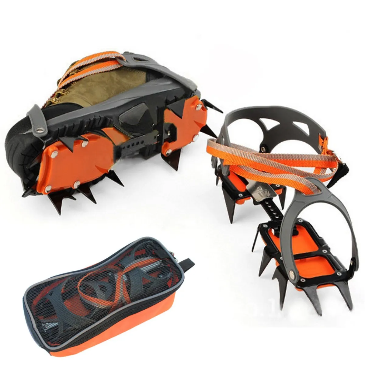 

Hot Sale 1 Pair Ice Crampons Non-Slip Snow Shoe Spikes Grips Cleats crampons Winter Climbing Hiking Anti Slip Safety Tool
