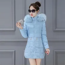 Зимние Для женщин пальто Корея Новая мода тяжелые волосы воротник белая утка Подпушка куртка большой ярдов тонкий средней длины теплая куртка coatbh73