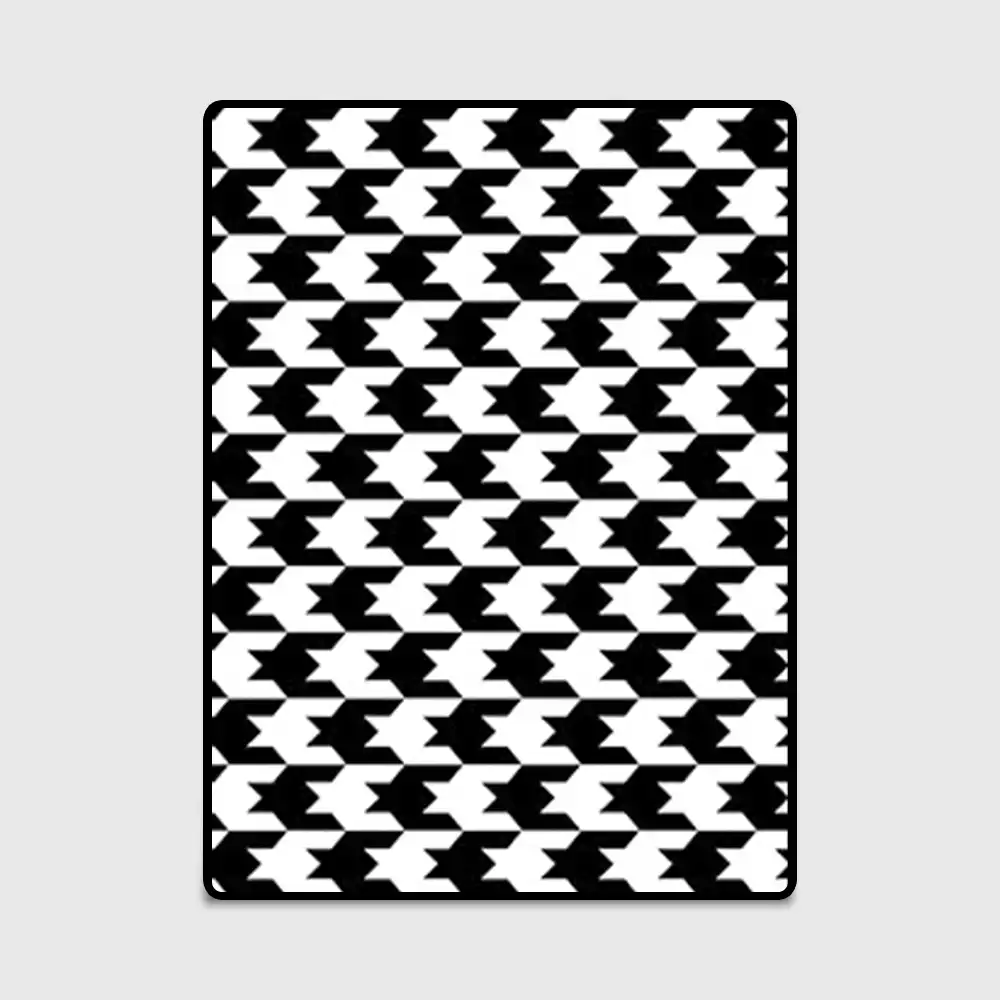 Houndstooth Rugs Black And White Bryont Rugs and Livings