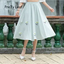 Весна этнический стиль платье с вышивкой