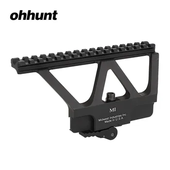 

ohhunt Quick Detach AK Gun Rail Scope Mount Base Picatinny Side Rail Mounting For AK 47 AK 74 Black Tan