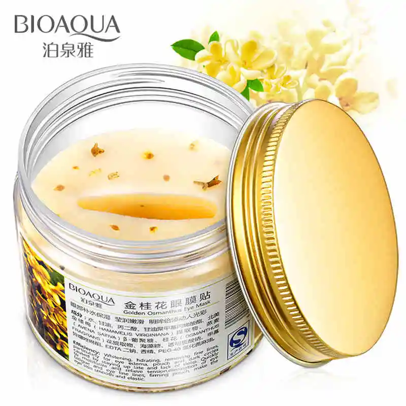BIOAQUA 80 pcs/ bottle Gold Osmanthus eye mask protein face care Eye patches health Care Hydrating Whitening Skin | Красота и