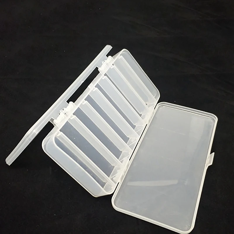 Прямая поставка, 1 шт., коробка для рыболовных снастей, двухсторонний прозрачный портативный пластиковый чехол для организации, коробка для искусственных приманок