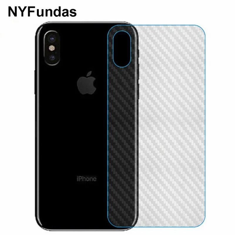 

NYFundas 100PCS Carbon Fiber Protector Back Film Sticker for Apple iPhone X 8 Plus 7 6 S 6S 5 5S SE 5SE 4 4S iPhone8 Decoration