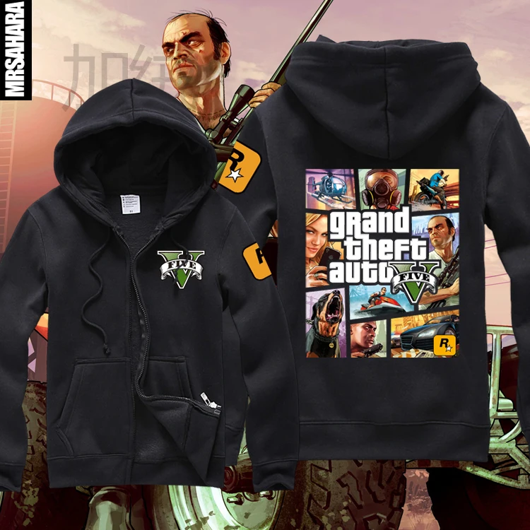 unisex gta 5 hoodie sweatshirt streetwear videogames zip unisex gta 5 hoodie sweatshirt streetwear videogames zip