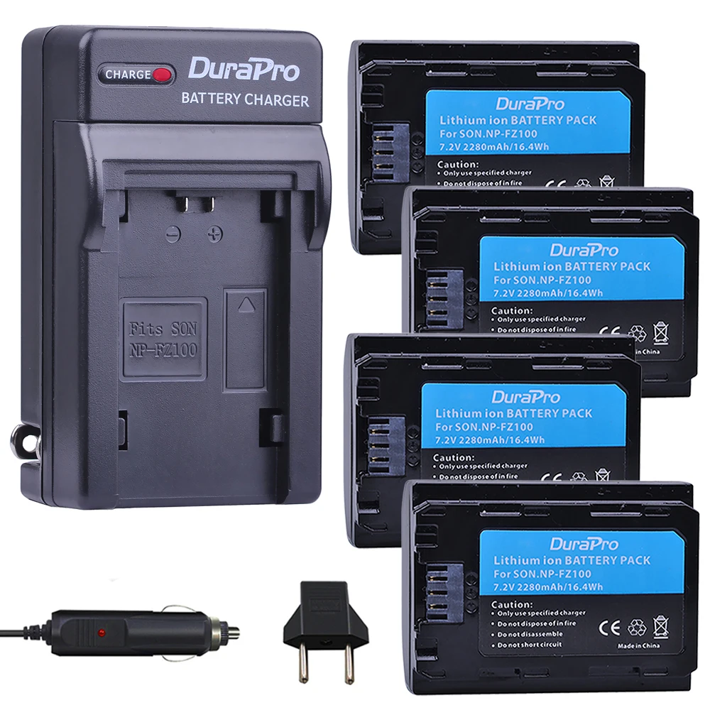 

4PCS NP-FZ100 NPFZ100 NP FZ100 camera battery + charger for Sony A7R III A7 III BC-QZ1 A9/A9R Alpha9 Alpha9R Alpha 9S A7RM3 etc