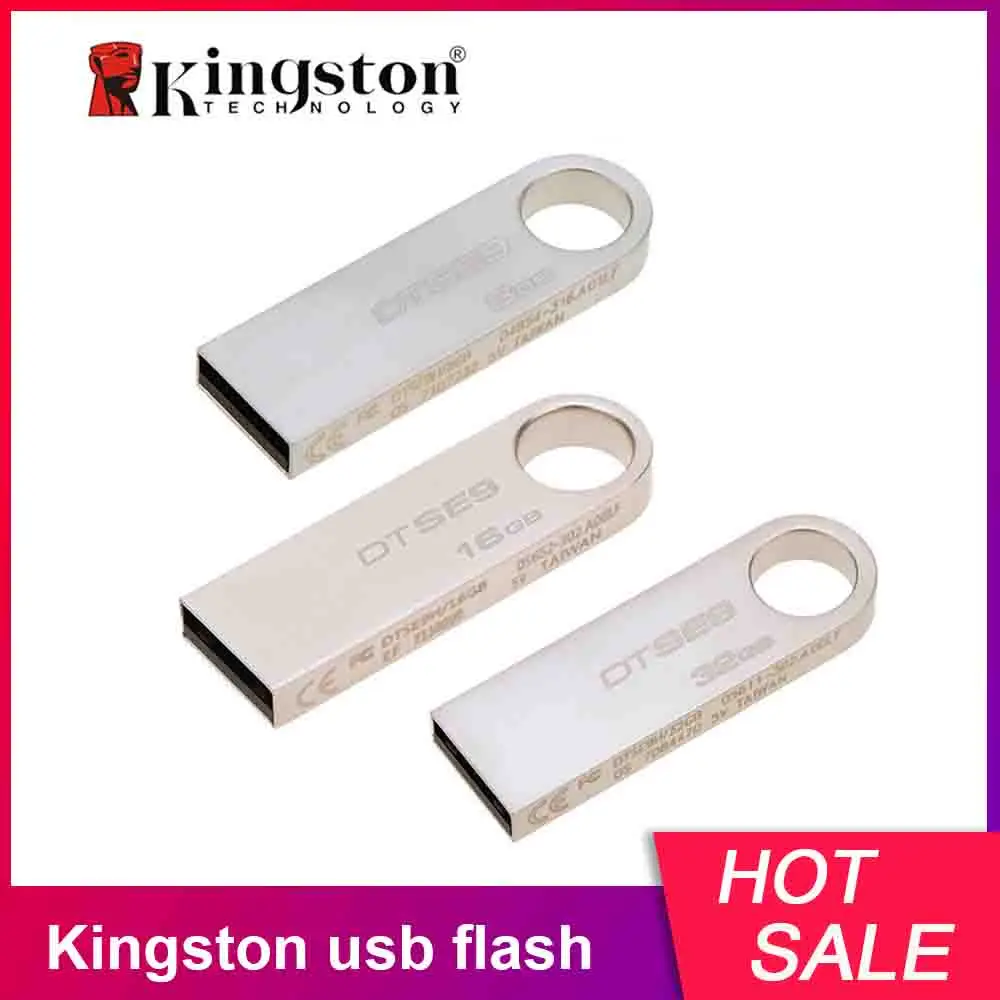 

Original Kingston USB Flash Drives Data Transfer DT SE9H USB 2.0 Metal Flash Pen Drive U Disk External Storage Memory Stick