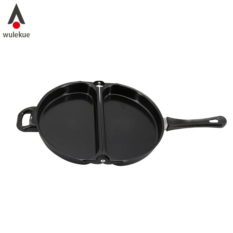 

Wulekue Titanium Steel Non Stick Foldable Omelette Pan Turnover Portable Pot Kitchen Tools