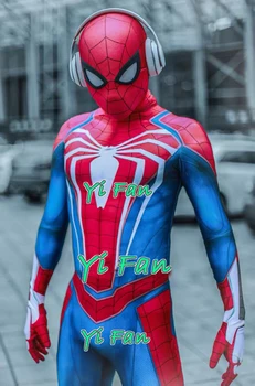 

PS4 Game INSOMNIAC Spiderman Costume 3D Print Spandex Zentai Bodysuit Cosplay Spider-Man Superhero Halloween Costume Custom Made
