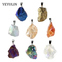 Высококачественные геометрические подвески из природного камня для изготовления самодельные Украшения, Аксессуары случайного размера