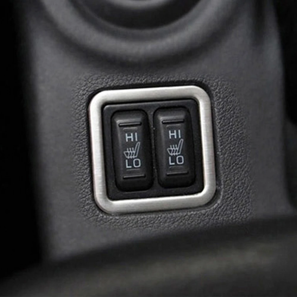

For Mitsubishi Outlander 2013 2014 seat heating button decorative frame stainless steel interior paste