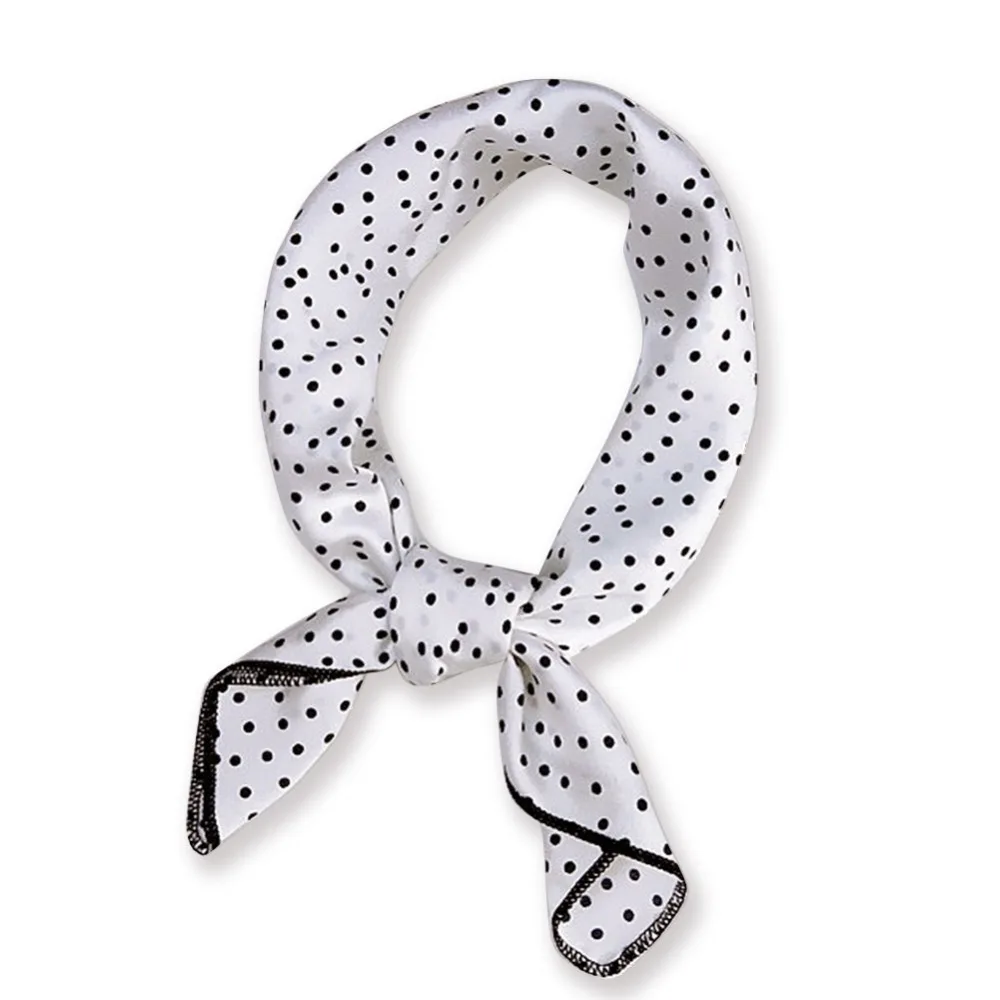 silk fashion scarf with dots