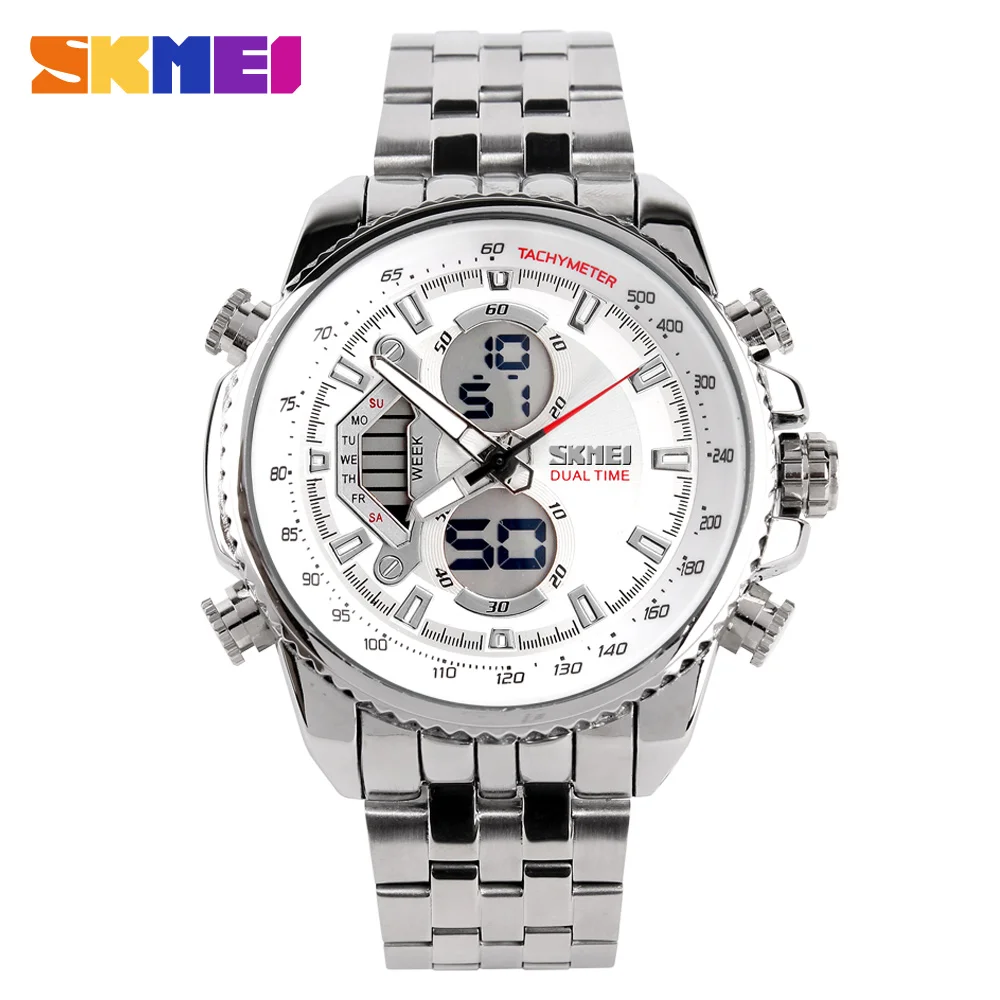 Prix pour SKMEI Hommes Sport Montres Led Analogique-Numérique Montre-Bracelet Étanche En Acier Inoxydable Montre De Mode Casual Hommes Militaire Quartz Montre Prix pour SKMEI Hommes Sport Montres Led Analogique-Numérique Montre-Bracelet Étanche En Acier Inoxydable Montre De Mode Casual Hommes Militaire Quartz Montre