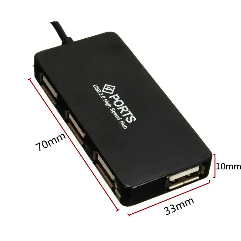 ALLOYSEED High Speed 480 Mbps 4 Ports USB 2.0 HUB Multi Splitter Expansion Hub for PC Laptop Computer Peripherals Accessories
