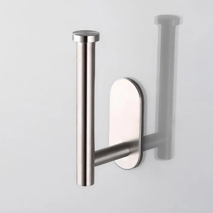 

Urijk Toilet Paper Holder Practical Wall Mounted Stainless Steel Square Base Without Cover Tissue Holder Bathroom Accessories