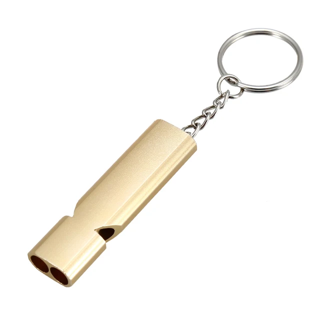 Aluminum Alloy Whistle Loud Keychain Camping SOS Emergency Survival Hiking Tools