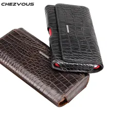 CHEZVOUS Crocodile Pattern Belt Clip Holster Leather Cases Pouch for Huawei Nova 2 6/Honor 8 9/P9/P8/P10 Plus/P9 plus/Mate 9 pro