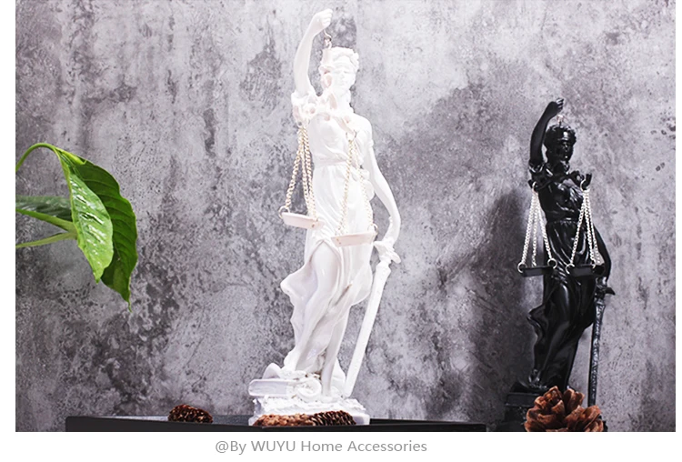 Статуя Греческой Богини справедливости/скульптура ангелов из смолы, украшения для людей, винтажные аксессуары для украшения дома, офисные изделия
