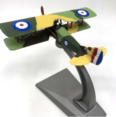 1: 72 металлическая модель первой и второй мировой войны Spitfire Fighter Diecast военная модель статического моделирования модель самолета для коллекции подарок - Цвет: Camouflage Biplane