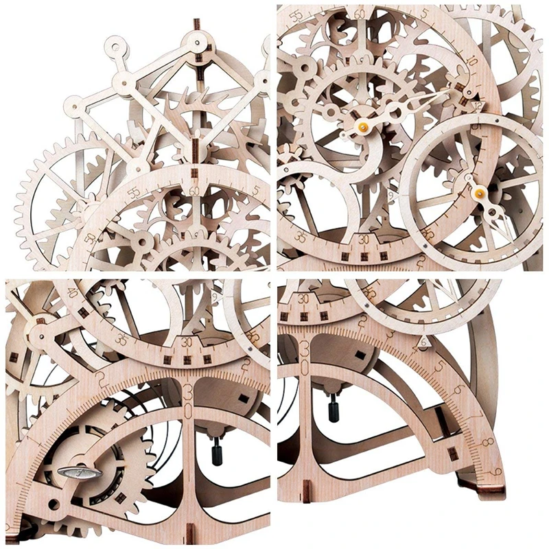 Robotime DIY Gear Drive Pendulum Clock by Clockwork 3D Wooden Model Building Kits Toys Hobbies Gift for Children Adult LK501 Robotime DIY Gear Drive Pendulum Clock by Clockwork 3D Wooden Model Building Kits Toys Hobbies Gift for Children Adult LK501