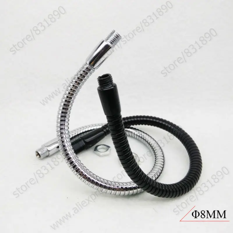 

3pc Dia 8mm LED gooseneck flexible Desk lamp holder led Soft hose table metal Pipe10//20/30/40/50/60CM M8/M10 screw freeshipping