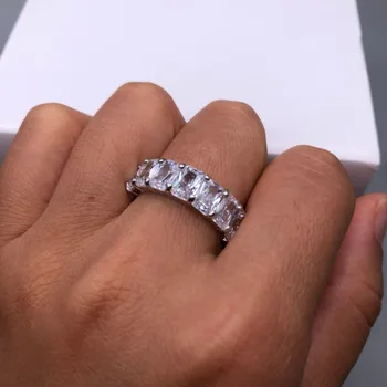 

Rectangular AAA Cubic Zirconia Stone Handmade Baguette Rings For Women