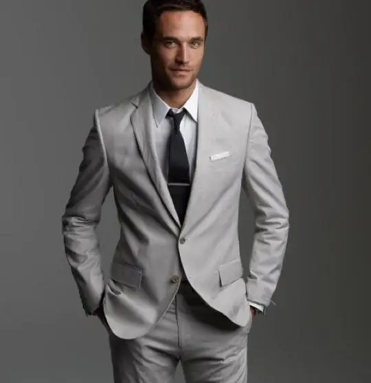 Light Grey Tuxedos Custom Made Men's 